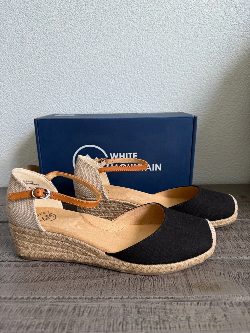 White Mountain Women's Maintain Espadrille Wedge Sandals NIB